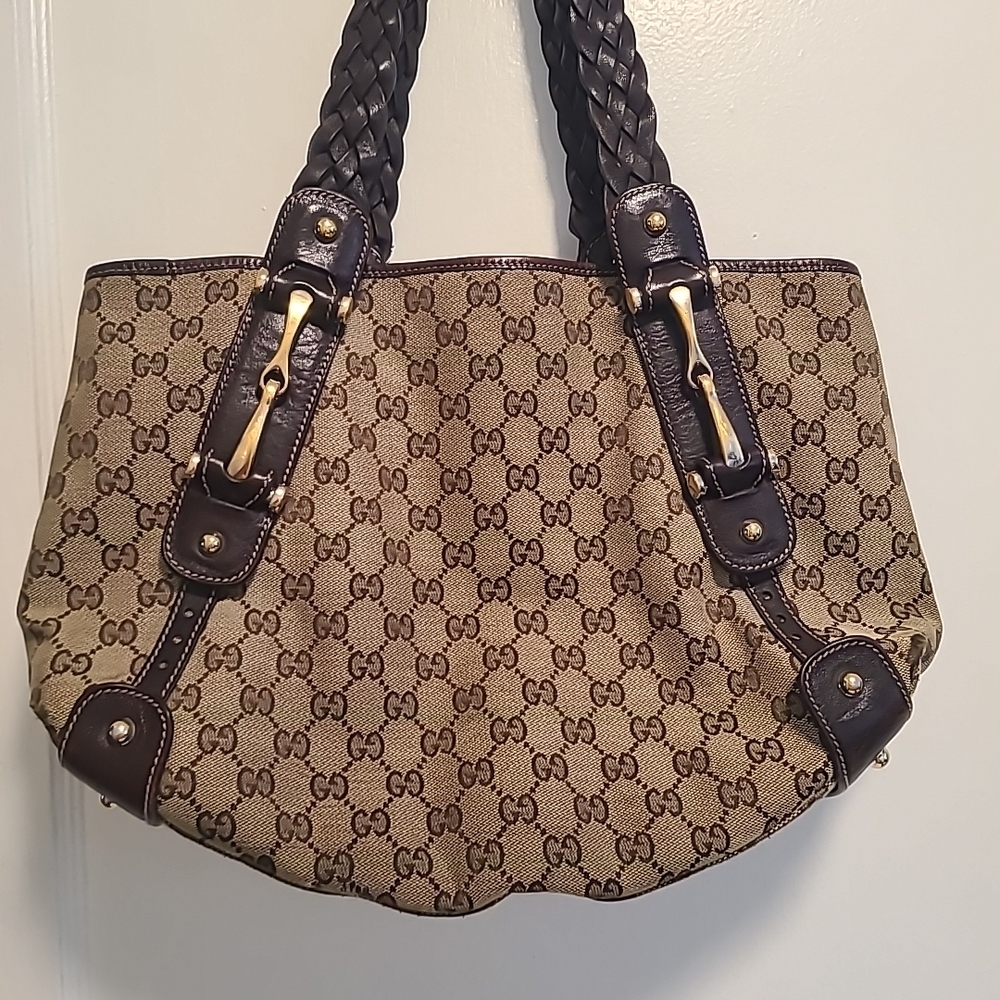 Gucci Brown Monogram Tote Bag